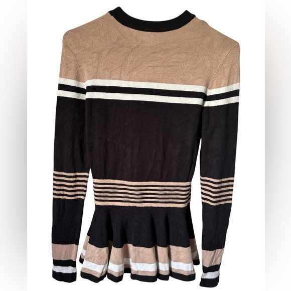 Torn by Ronny Kobo Striped Black and Tan Blouse - Picture 5 of 5